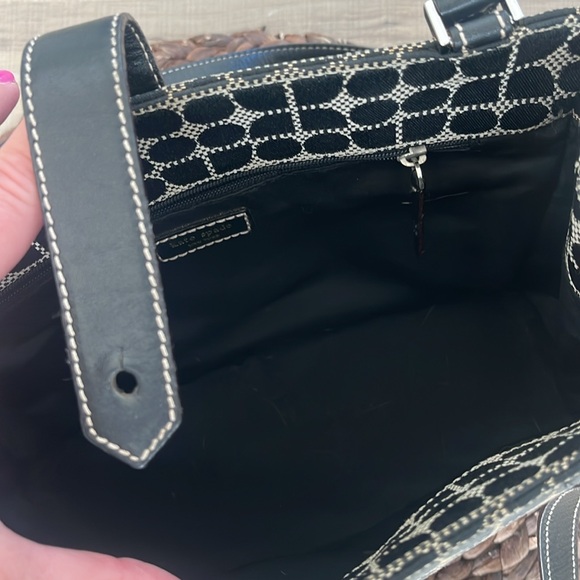 Kate Spade Black and Cream Dot Noel Sam Tote Shoulder Purse - Picture 8 of 8